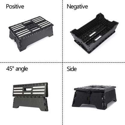 5 Inch Folding Step Stool with Non-Slip Mat. Made of Incombustible Plastic, Can Withstand Over 250 Pounds. Collapsible Step Suitable for Kitchen, Bathroom, Bedroom, Camping, Travel ect