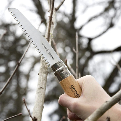 Opinel Folding Saw - Gardening and Camping Folding Carbon Steel Saw with Beechwood Handle