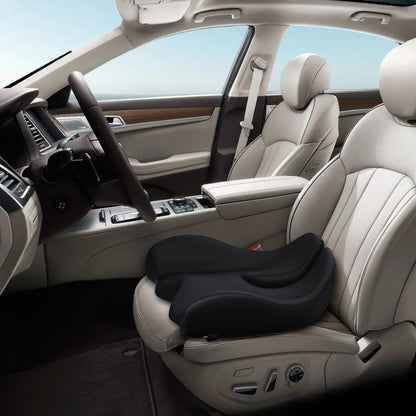 Extra Large Memory Seat Cushion for Office Chair Pressure Relief Sciatica & Tailbone Pain Relief Memory Foam Firm Coccyx Pad for Long Sitting, for Office Chair, Gaming Chair and Car Seat, Black