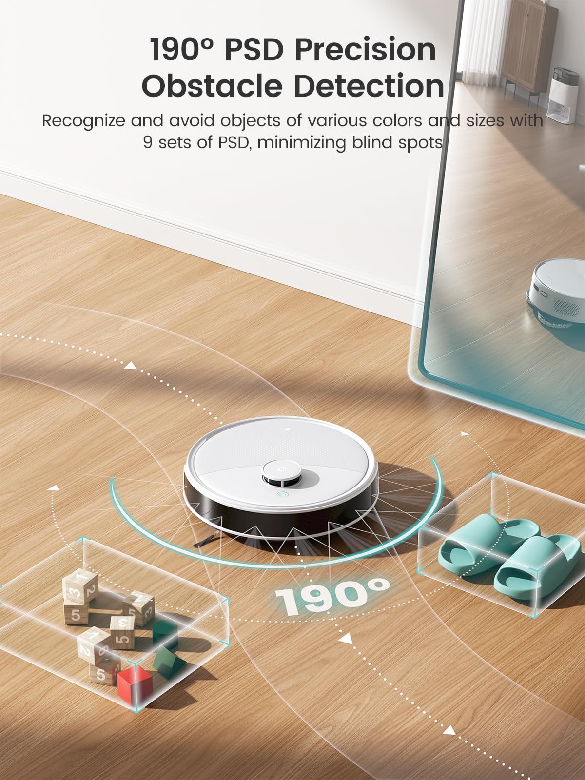 Lefant M3 Robot Vacuum, Robot Vacuum and Mop, 12000Pa Suction, Anti-Tangle Brushes, Dual Spinning Mop, Auto Mop Washing, Drying, Self-Emptying, Self-Refilling, for Pet Hair Dust, App Voice Control
