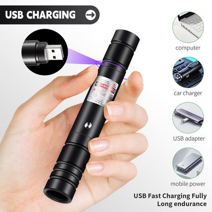 Laser Pointer High Power, Purple Laser Pointer Indicator Light, Long Range Lazer Pointer for Hiking, USB Charge-Purple