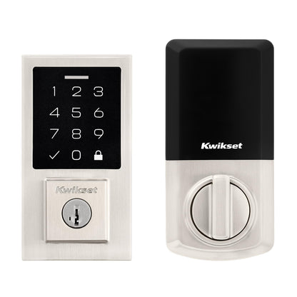 Kwikset SmartCode 270 Keyless Entry Electronic Touchpad Deadbolt Door Lock with Auto-Lock, Custom User Codes, Advanced Security in Satin Nickel Contemporary