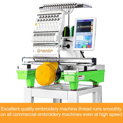 New brothread - Single Huge Spool 5000M Each Polyester Embroidery Machine Thread 40WT for Commercial and Domestic Machines - Black