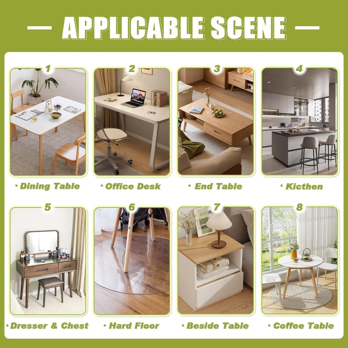 OstepDecor Clear Table Protector 2mm Thick, 24 x 48 Inch Clear Table Cover Protector, Plastic Table Cover, Desk Protector Mat, Waterproof Desk Cover Pad for Coffee Table, Writing Desk, Dining Room