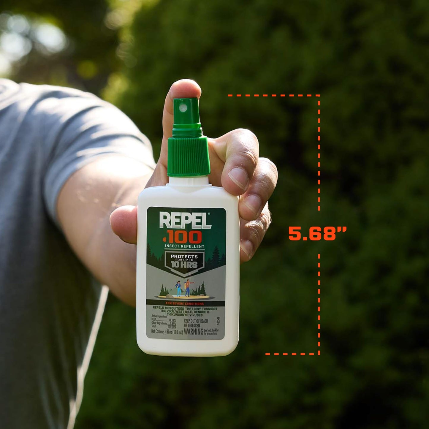 Repel 100 Insect Repellent, Pump Spray, 4-Fluid Ounces, 10-Hour Protection