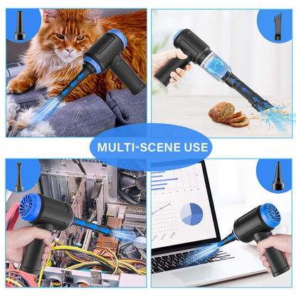 Meudeen Air Duster - Computer Vacuum Cleaner - for Keyboard Cleaning - Cordless Canned Air - 110000RPM Powerful PC Cleaner(VC08)