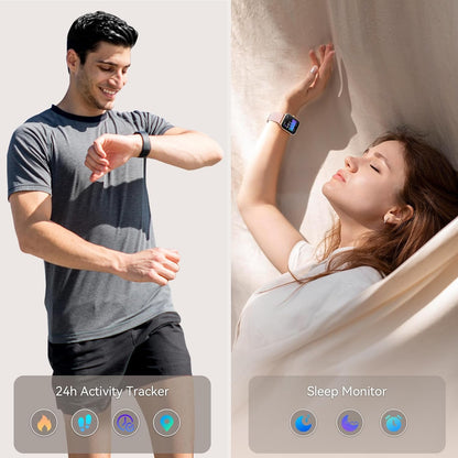 aeac Smart Watches for Men Women Answer/Make Call, Alexa Bulit-in, 1.8" HD Fitness Tracker for Android iOS, Smart Watch with IP68 Waterproof/110 Sport Modes/Heart Rate/Sleep Monitor/Calories/Pedometer