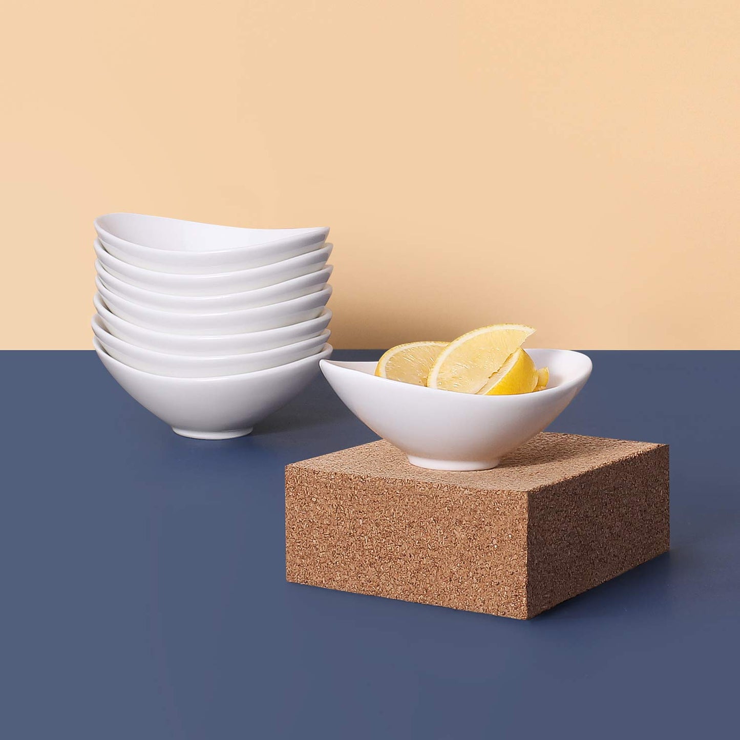 LIFVER Dipping Bowls, 3 oz White Dip Bowl Set of 8, Mini Charcuterie Board Bowls, Soy Sauce Dishes for BBQ and Dinner Party, Housewarming Gifts