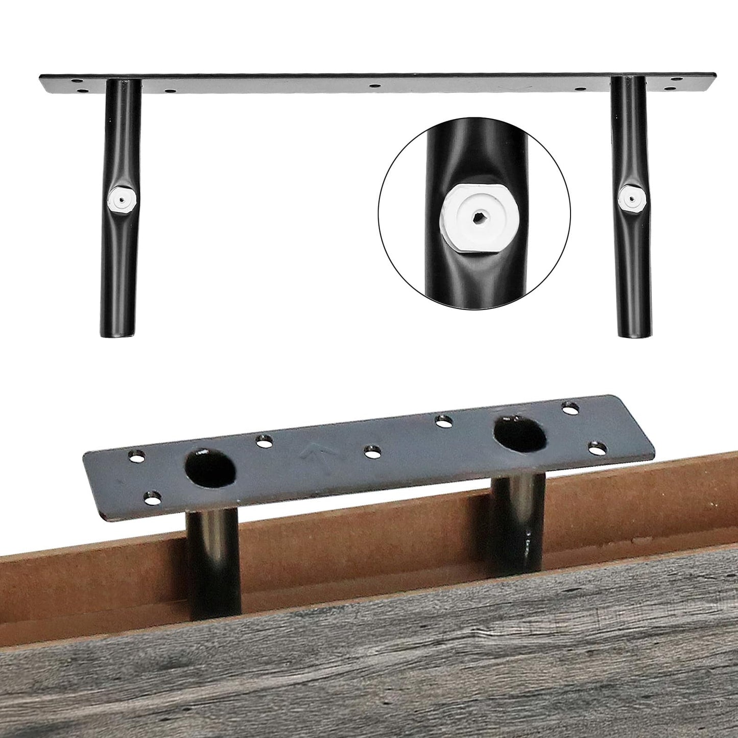 QEEIG ‎Bathroom Shelves Over Toilet - Paper Storage Wall Mounted Farmhouse Decor Decorations Aesthetic Décor Sign Small Floating Shelf 2+1 Set 16 inch, Grey (020GY)