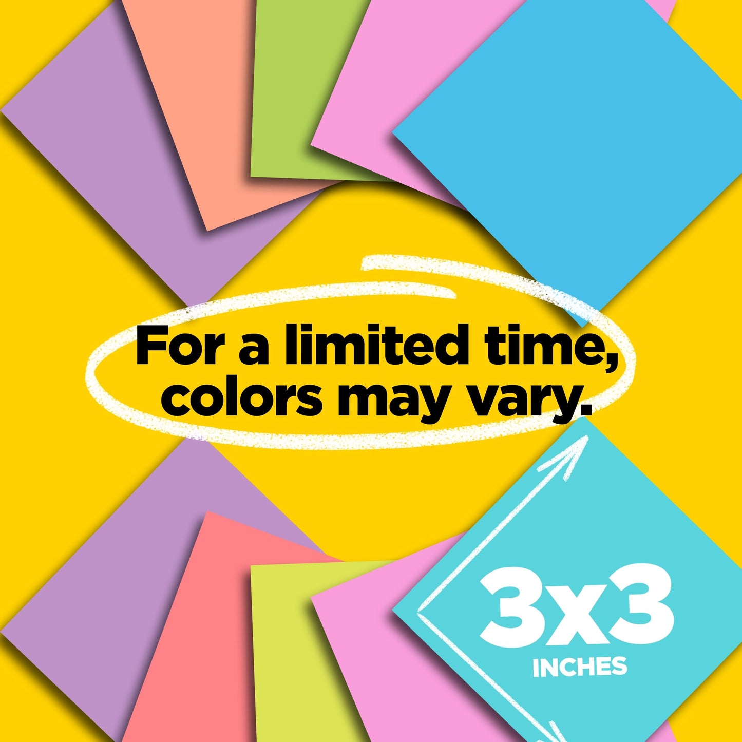 Post-it Super Sticky Notes, 24 Sticky Note Pads, 3 x 3 in., School Supplies, Office Products, 2X The Sticking Power, Supernova Neons Collection