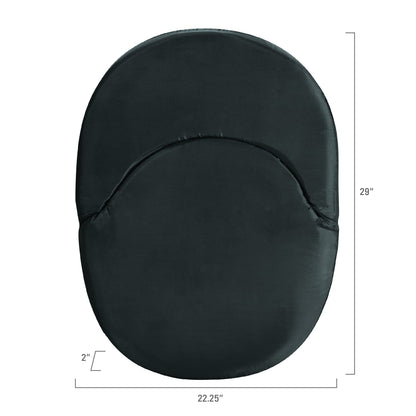 PICNIC TIME Oniva Portable Reclining Stadium Seat with Back Support, Folding Bleacher Chairs with Back and Cushion, Thick Padded Bench Seat and Armrest, Includes Six Backrest Positions, (Black)