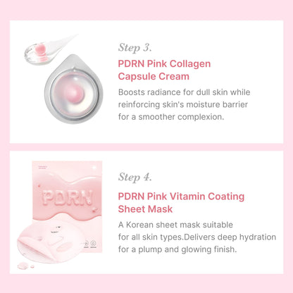 medicube Salmon DNA PDRN Trial Kit | Glass Glow Mini Skincare Set with Toner, Serum & Sheet Mask for Hydrating, Firming, Moisturizing |Gift & Travel Essentials for Women & Girls | Korean Skincare