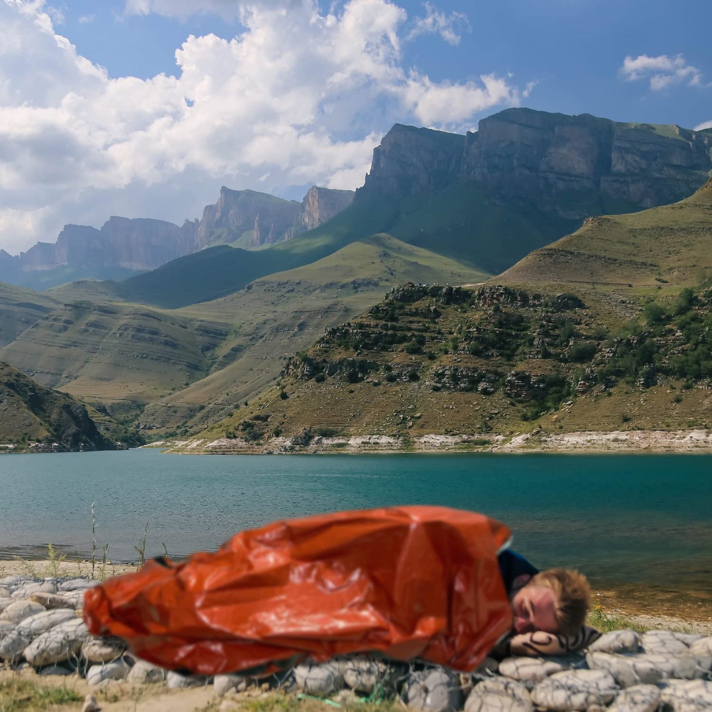 Portable Emergency Blanket & Bivvy Sack Thermal Sleeping Bag - 2 Pack