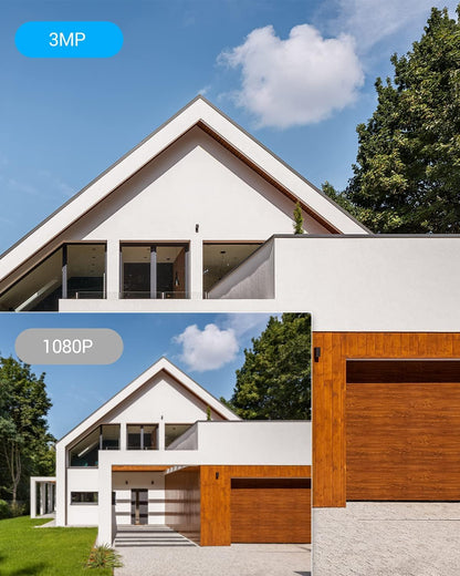 EZVIZ 2K Outdoor Camera for Home Security, WiFi Surveillance Camera Outside with Color Night Vision, No Subscription with Two-Way Talk, Motion Detection, IP67, Alexa/Google, 256 SD | C3TN 3MP