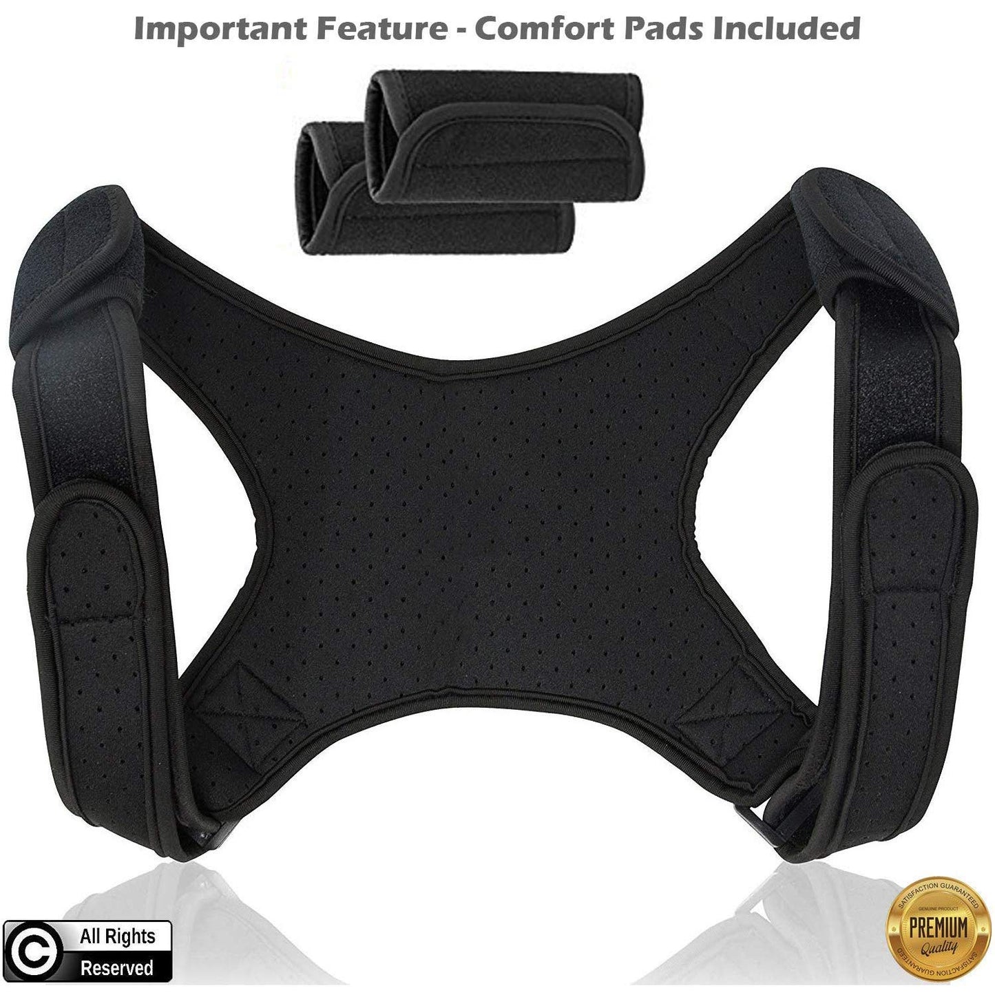 POAGL Posture Corrector For Men | Universal Fit Adjustable Upper Back Brace For Clavicle To Support Neck, Back and Shoulder Pain Relief Kyphosis Straightener Spine Support (Design Patented)