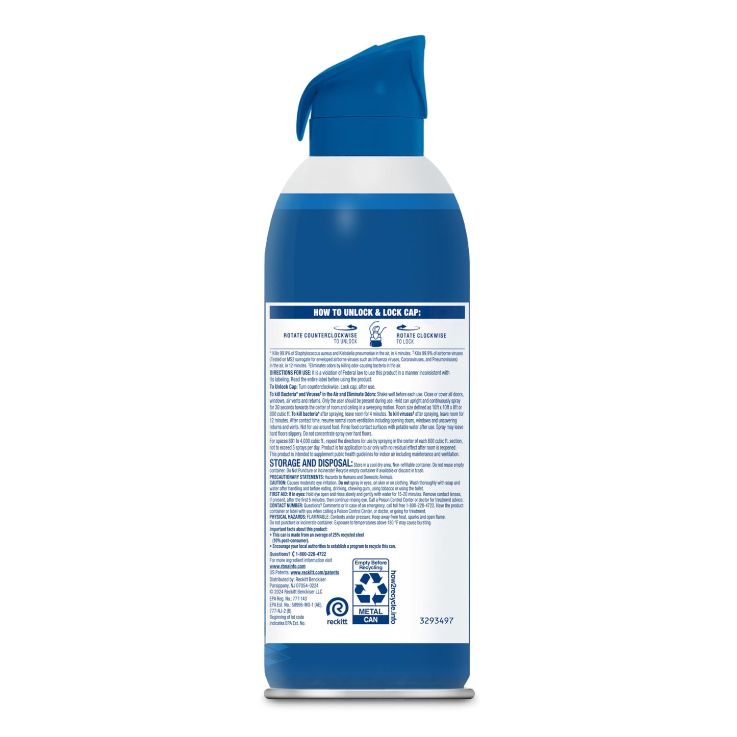 Lysol Air Sanitizer Spray with Odor Eliminator for Home & Office, Sanitizing Spray, Air Freshener Alternative, White Linen Scent, 10 oz (Pack of 3)