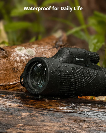 Monocular Telescope, 10x42 Monoculars for Adults, Usogood Compact Portable Waterproof Monocular with Hand Strap, Lightweight Handheld Pocket Telescope for Bird Watching