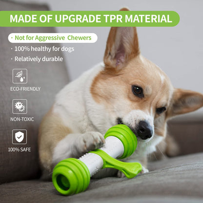 PETGEEK Interactive Dog Toys, Motion Activated Electronic Dog Toy Interactive Dog Bone Toys for Medium Large Dogs, USB Rechargeable Automatic Dog Toy for Boredom and Stimulating (Green)