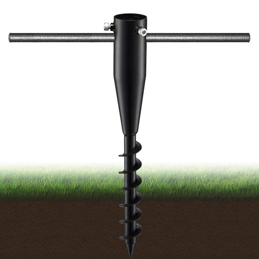 FactionGarden Umbrella Stands for Outside, Heavy Duty Beach Umbrella Sand Anchor Metal Outdoor Umbrella Base In Ground Umbrella Holder Stand No Dig Screw In Ground Anchor