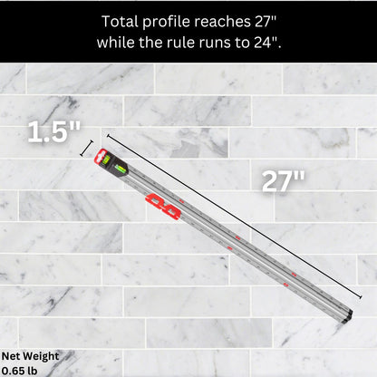 Kapro - 313 Measure Mate - Ultimate Home-Improvement Tool - With Level and Ruler - Features Sliding Markers and Knife Guide - Includes Nail Gripper and Drill Bit Gauge - 24 Inch