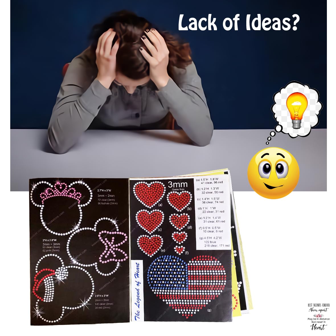 esseelove Hotfix Applicator Tool, DIY Hot Fix Rhinestone Setter, Hot Fixed Kit, 5679 Pcs, AB, Clear, 34/30/20/16/10SS, 12 Colors, Bigger Rhinestones, Gem Picker, Bedazzler Kit with Rhinestones