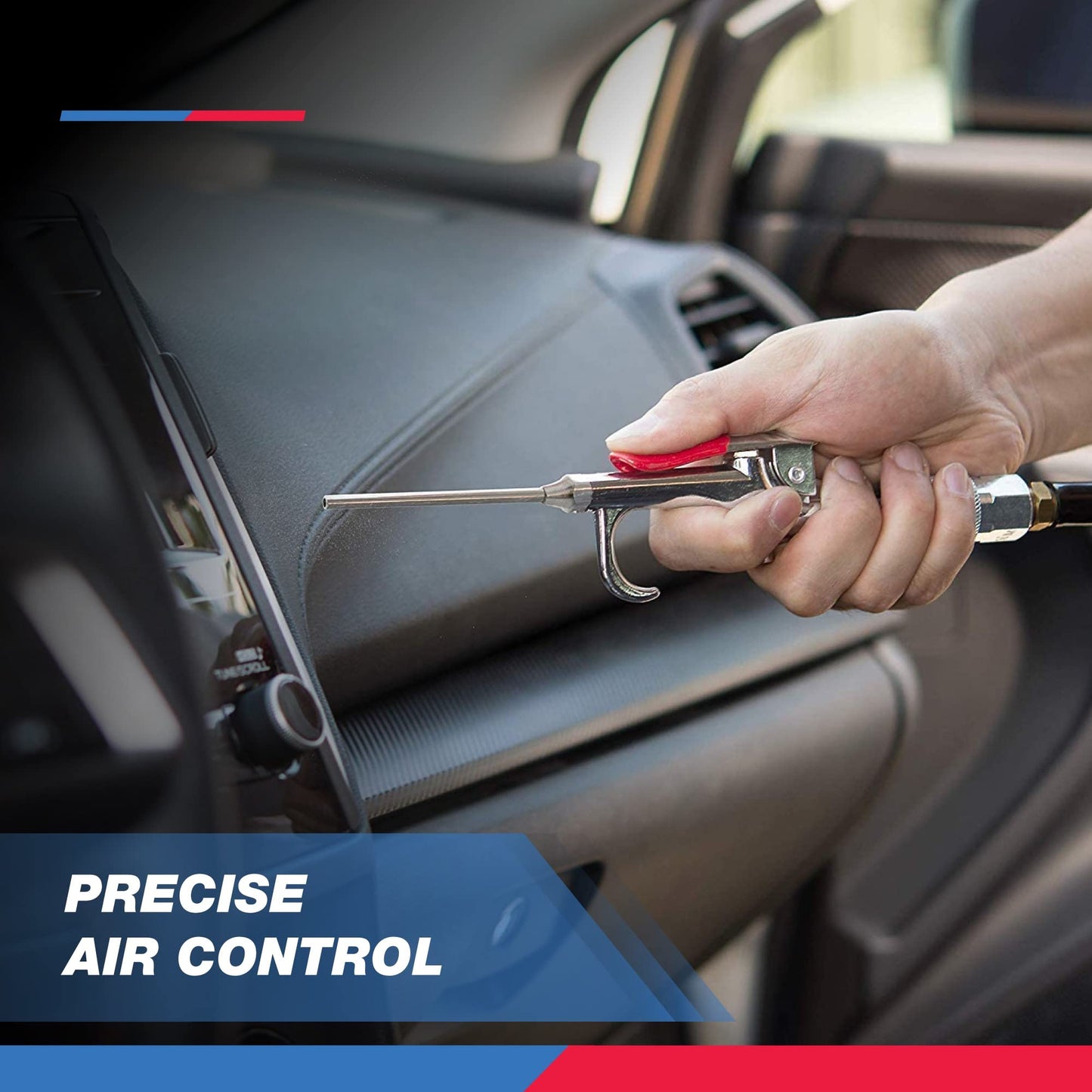 Neiko 31112 Air Blow Gun Nozzle Set, Air Compressor' Air Gun W/ 5 Interchangeable Nozzles, Air-Compressor Accessories Tools Air Gun, Air Blower Gun