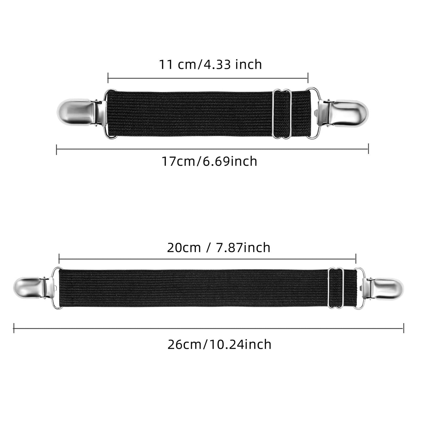 Adjustable Boot Straps Pant Stirrups Clips Boot Clips for Women and Men Motorcycle Biker Smooth Jeans Trousers Bed Sheets, Mattress Covers,Curtain and Seats Cushion