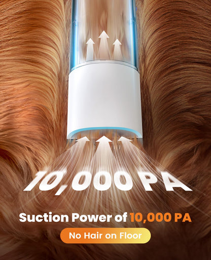 oneisall Cordless Low Noise Dog Grooming Vacuum,5200 mAh Dog Grooming Kit with Clippers,Nail Grinder,Trimmer,2L Dustbin for Shedding with Grooming Tools-Quiet Suitable for All Breeds,Comfy C1