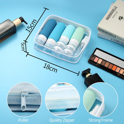 Mrsdry 16 Pack Travel Bottles Set, TSA Approved Leak Proof Silicone Squeezable Containers for Toiletries, Refillable Travel Accessories for Conditioner, Shampoo, Lotion & Body Wash Accessories