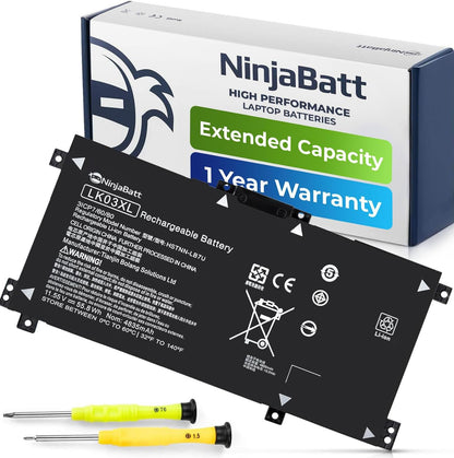 NinjaBatt LK03XL l09281-855 916814-855 Battery for hp Envy x360 Convertible 15m-bp1xx 15m-cn0xxx 15-cn0xxx 15m-cp0xxx 17m-ae0xx 17-bw 17m-ae111dx 15m-cn0012dx 15m-cn0011dx (11.55/55.8Wh)