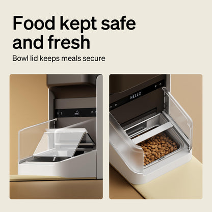 PETLIBRO Upgraded RFID Automatic Cat Feeder, 5G Wi-Fi Automatic Pet Feeder, 3L Auto Cat Feeder App Control with Light Collar Tag, Tag Activated One Automatic Cat Food Dispenser 1-10 Meals Control