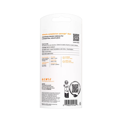 Real Techniques Miracle Complexion Sponge, Beauty Sponge For Makeup Blending & Foundation Application, Full Coverage, Streak-Free Professional Makeup Tool, Cruelty Free, Vegan, Latex Free, 2 Count