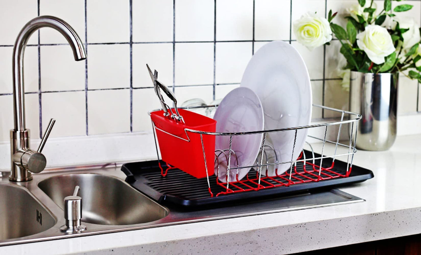 Neat-O Universal Polypropylene Dish Drain Board for kitchen (Black)