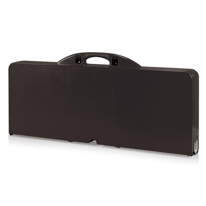 ONIVA - a Picnic Time brand - Folding Picnic Table - Camping Table - Outdoor Table with Umbrella Hole, (Black), 36.2" x 18" x 5.5"