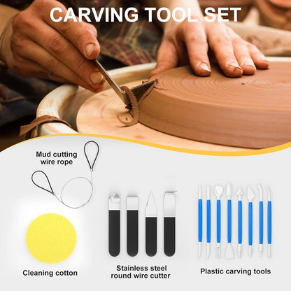 Pottery Wheel Pottery Forming Machine 25CM 350W Electric Pottery Wheel with Foot Pedal DIY Clay Tool Ceramic Machine Work Clay Art Craft (Pink)