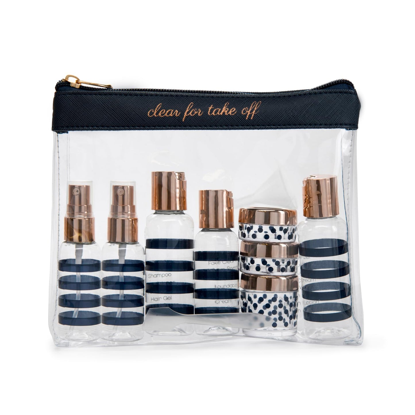 MIAMICA Bottle Set - Navy/Gold, 12 Piece