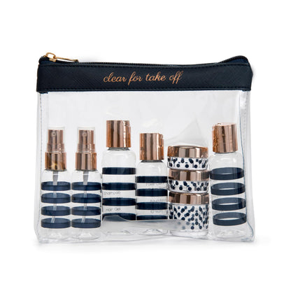 MIAMICA Bottle Set - Navy/Gold, 12 Piece