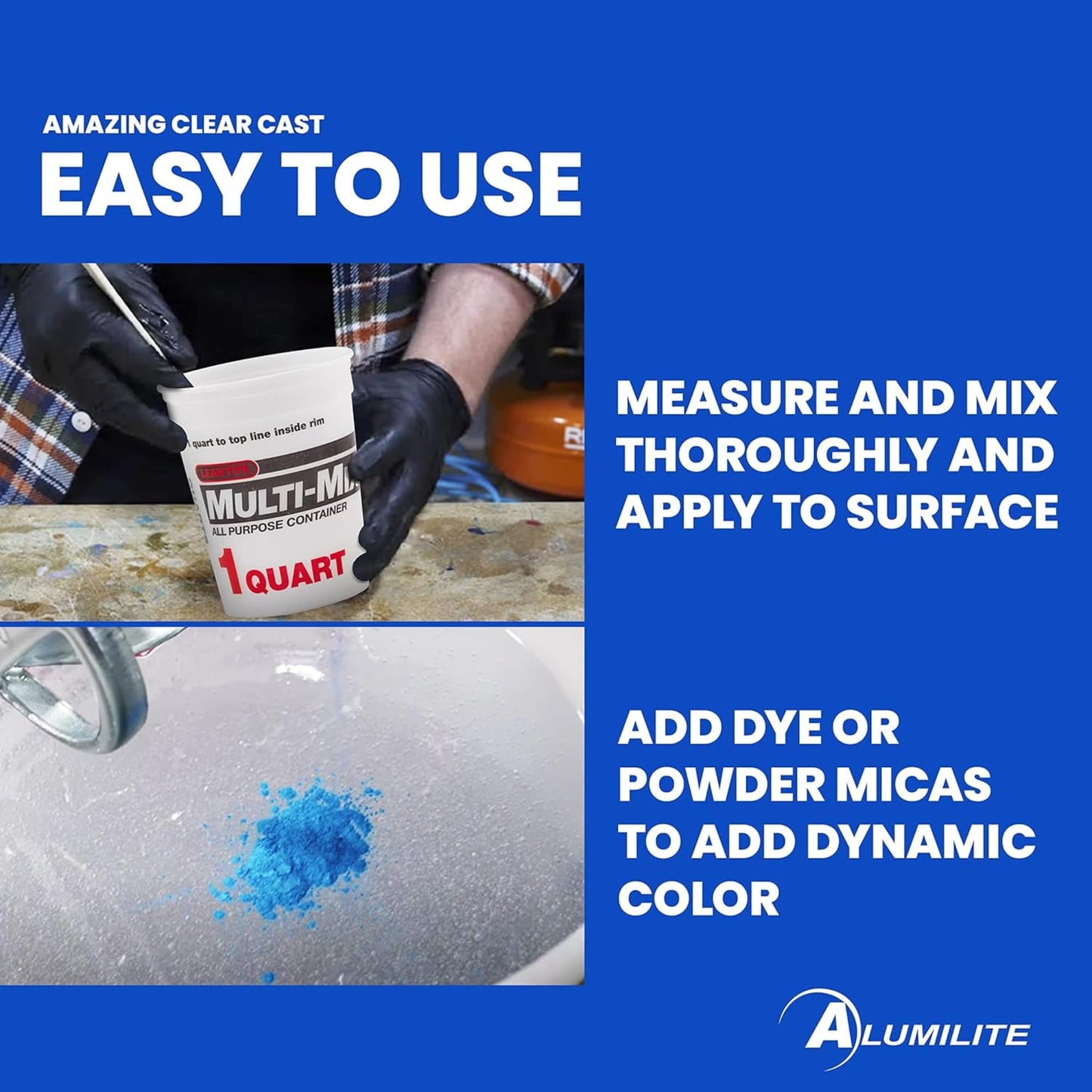 Alumilite Amazing Clear Cast Epoxy Resin Kit (2 Gal) Food Safe, Crystal Clear, High-Gloss Finish – Perfect for Countertops, Encapsulation, Coatings, Castings, Jewelry, Art, and Other DIY Projects