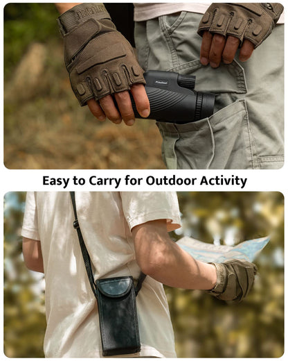 Monocular Telescope, 10x42 Monoculars for Adults, Usogood Compact Portable Waterproof Monocular with Hand Strap, Lightweight Handheld Pocket Telescope for Bird Watching