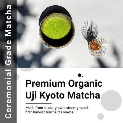 Matcha Moon Pure Zen - Premium USDA Organic Ceremonial Grade Matcha Green Tea Powder, 30g Tin - Uji Kyoto Sourced, First Harvest, Traditional Japanese Tea