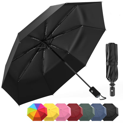 Rain-Mate Windproof Compact Umbrellas for Rain - Portable Folding Windproof Umbrella - Auto Open & Close Button