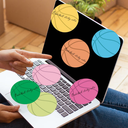 12 Pcs Basketball Shaped Sticky Notes Basketball Note Pads Colorful Self Sticky Post Notes Cute Mini Memo Sticky Tabs for School Office Home Stationery Supplies Party Favors