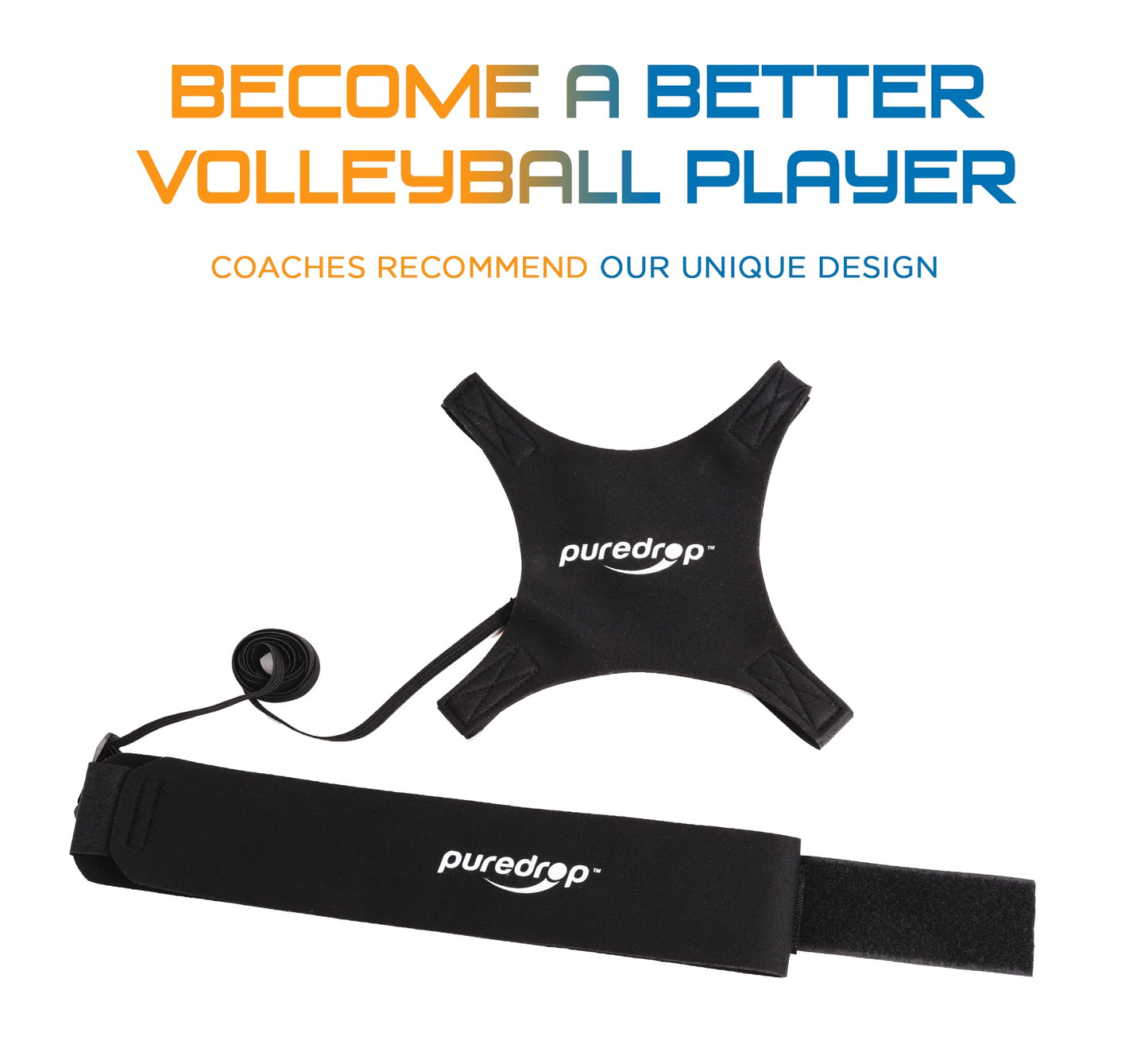 Puredrop Volleyball Training Equipment Aid Great Trainer for Solo Practice of Serving Setting Spiking and arm Swings Returns The Ball After Every Swing Spike Train Pass Serve Coach