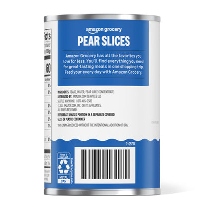 Amazon Grocery, Pear Slices, 15 Oz (Previously Amazon Fresh, Packaging May Vary)