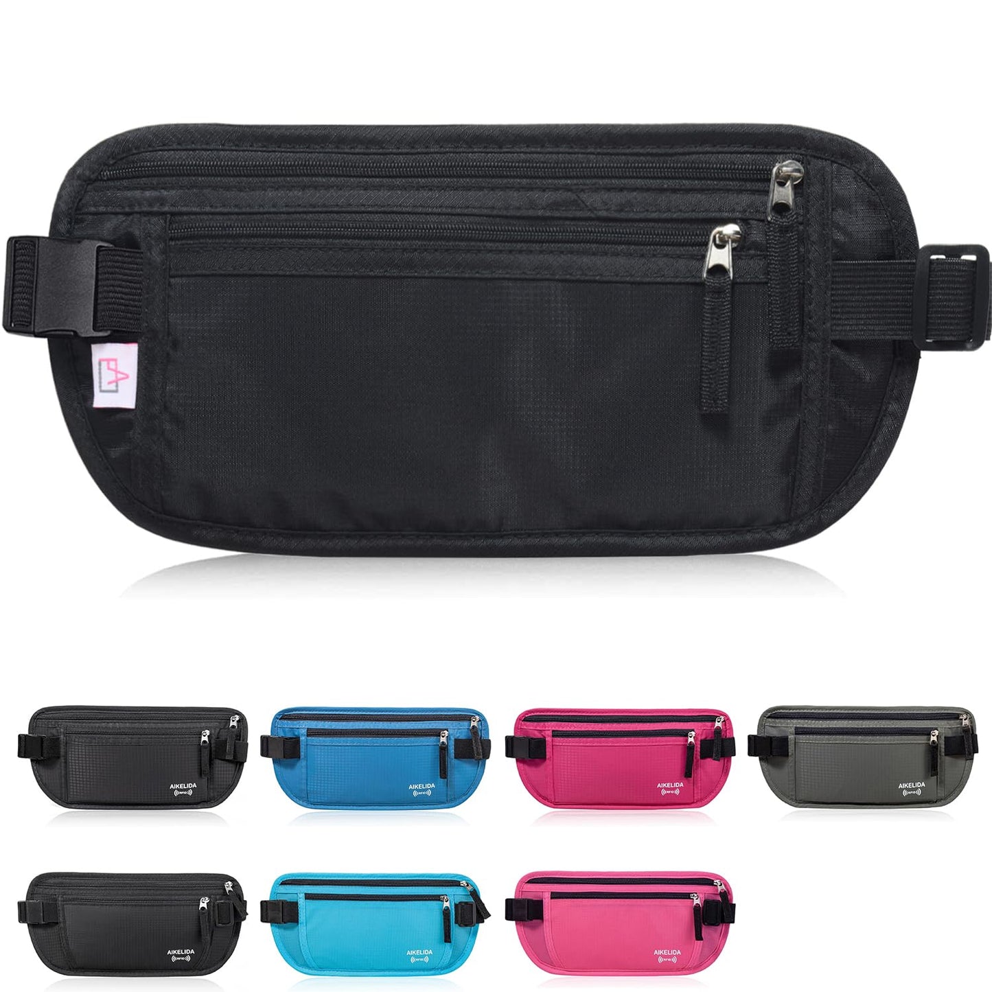 Passport Holder - Money Belt Secure Hidden Travel Wallet Undercover Fanny Pack with RFID Blocking