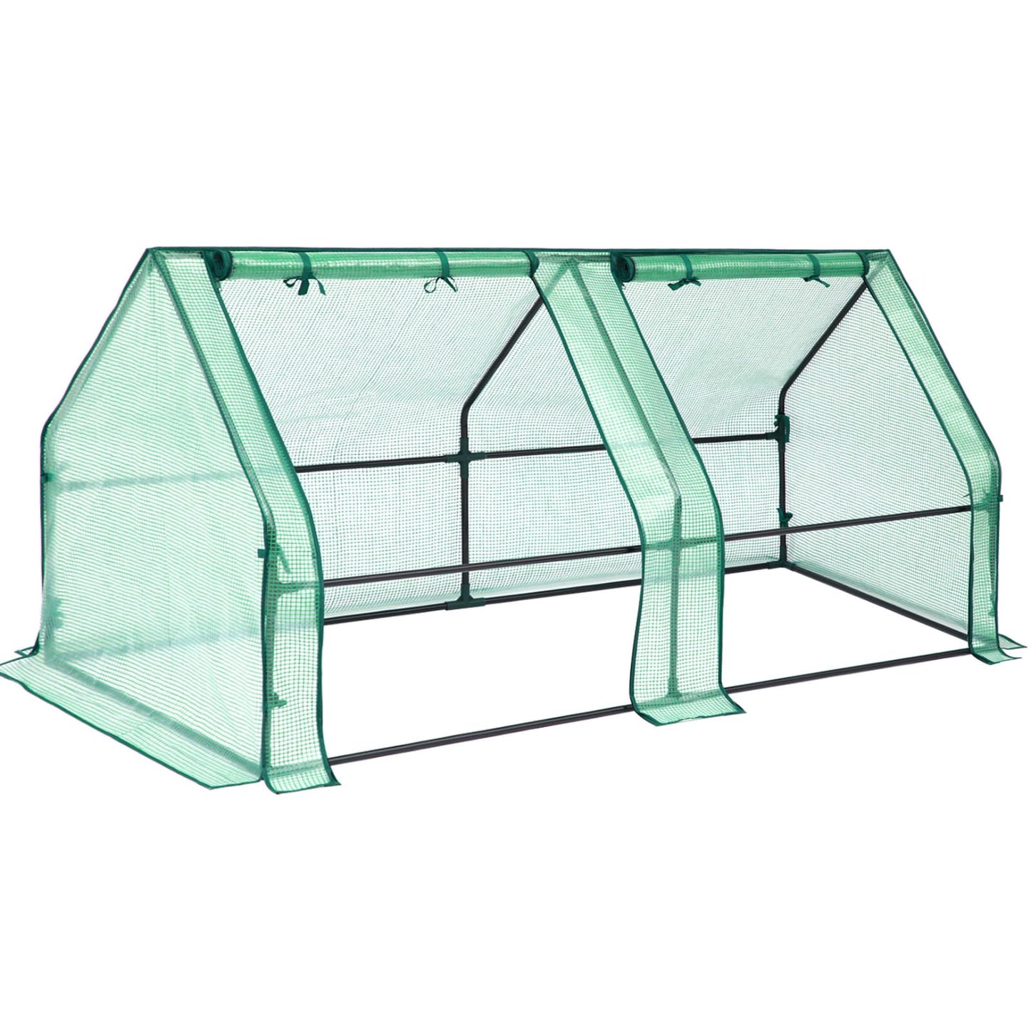 Ohuhu Portable Mini Greenhouse, 71"x36"x36" Greenhouses for Outdoors with Dual Large Zipper Doors & Ground Stakes, Waterproof & UV Protected Plastic Green House for Outside Garden Patio Backyard