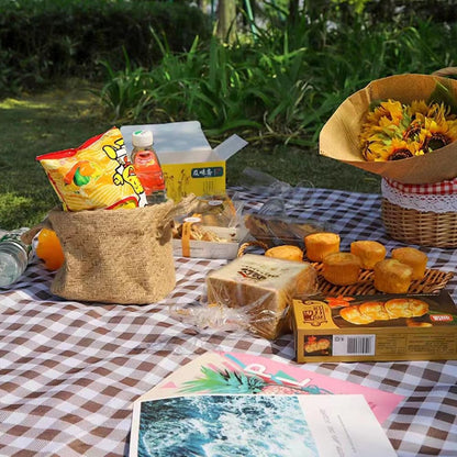 LRUUIDDE Extra Large 80"x 80" Beach Blanket, Outdoor Picnic Blankets, Waterproof Sandproof Portable Blankets, Foldable and Lightweight for Spring Summer Camping, Beach, Park (Brown, 80x80 in)