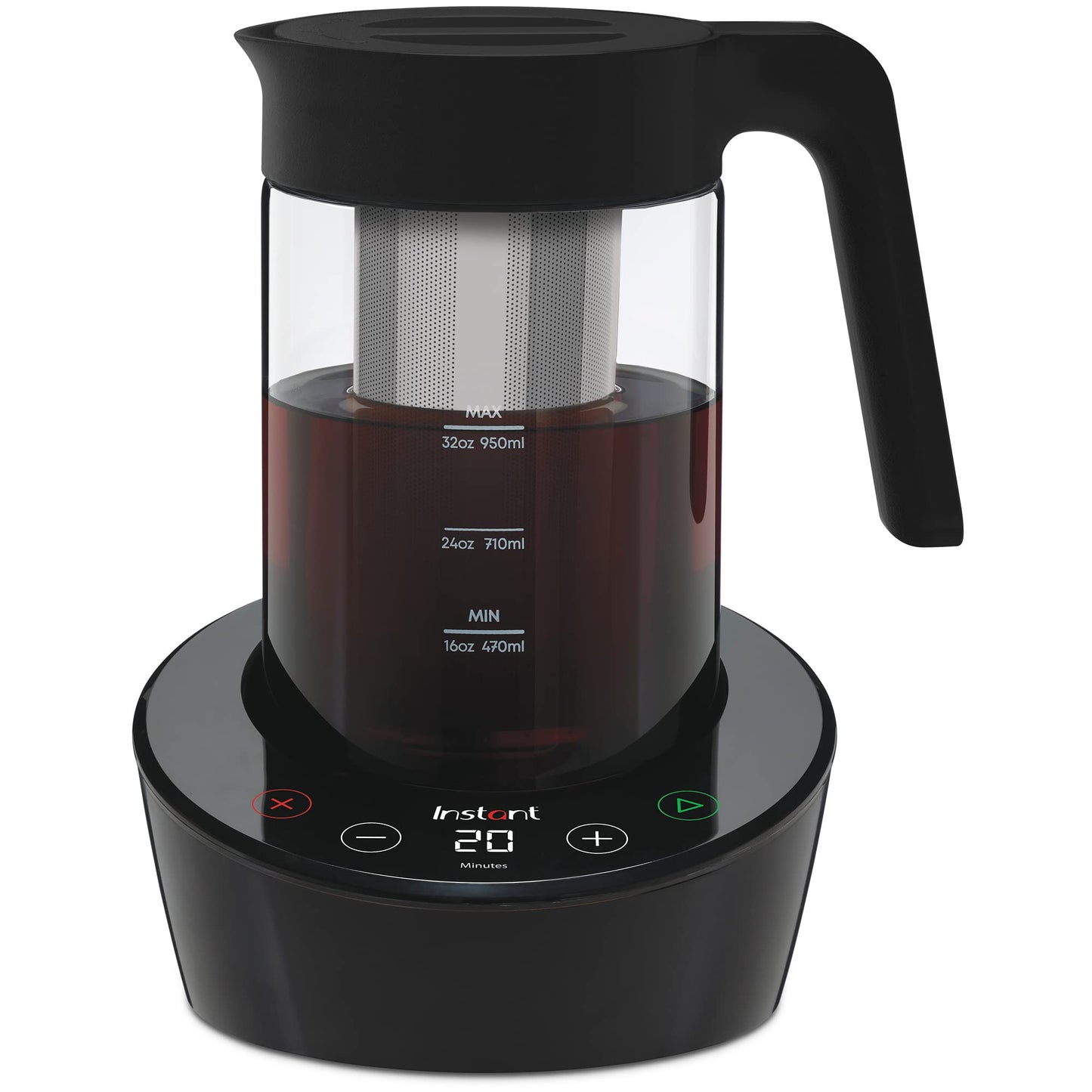 Instant Cold Brew Electric Coffee Maker, From the Makers of Instant Pot, Customize Your Brew Strength, Easy-to-Use, Dishwasher Safe Glass Pitcher, Quickly Brew Up to 32 Ounces