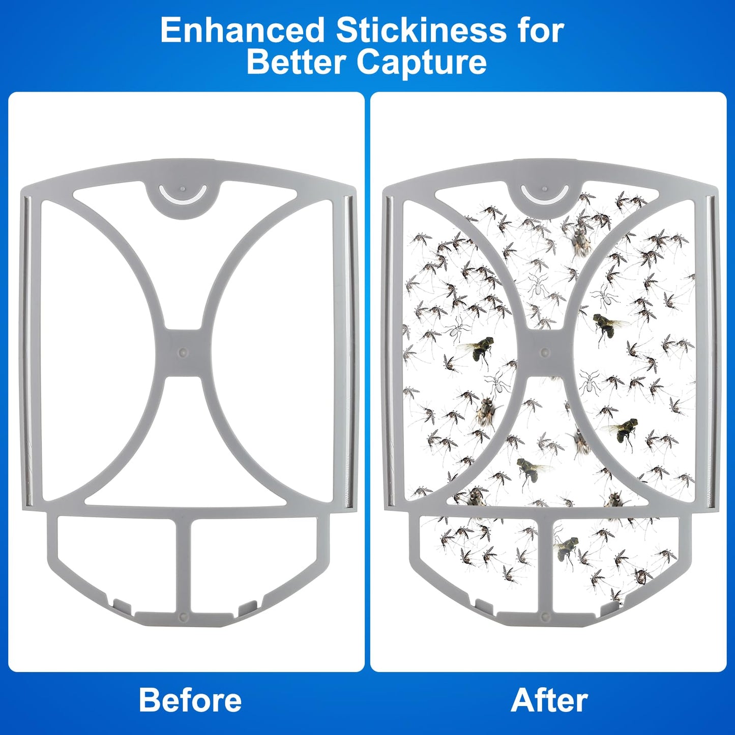 Flying Insect Trap for Indoors: Light Trap Captures Fruit Flies, Gnats, and Houseflies, BUG PARKING 1 Device and 3 Refills Silent Bug Catcher with UV Light for Indoor-Plants, Kitchen