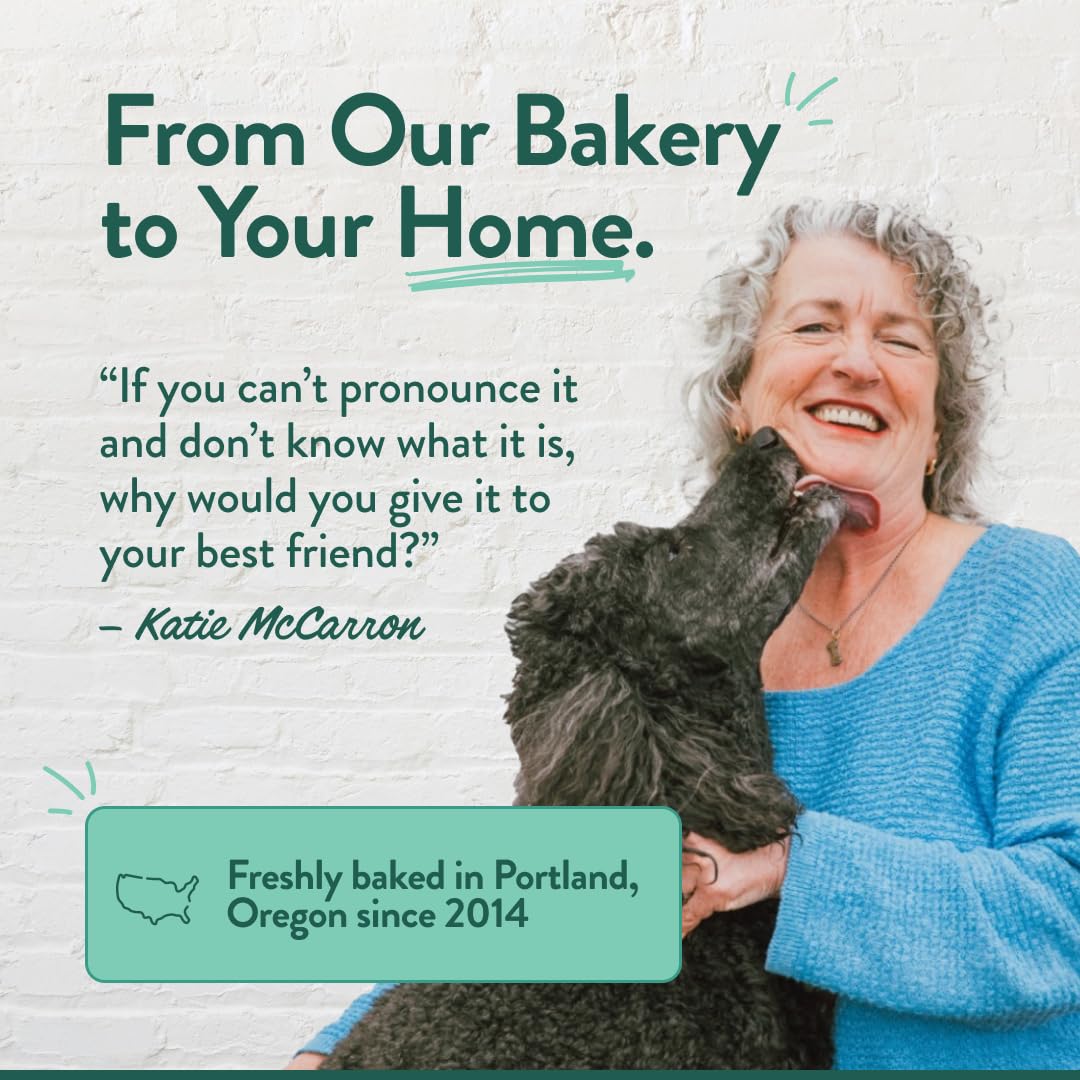 Portland Pet Food Company Apple & Mint Dog Treats Healthy Biscuits for Small Medium & Large Dogs - Grain-Free, Human-Grade, All Natural Dog Cookies, Snacks & Training Treats - Made in The USA - 5 oz